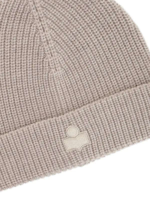 ISABEL MARANT Bayle Logo Beanie | Neutrals | FARFETCH JO display picture 1