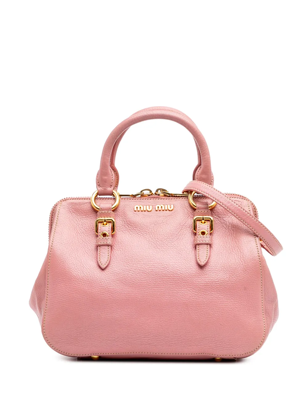 Miu Miu Pre-Owned 2010-2025 Goatskin Madras satchel | Pink | Image 1