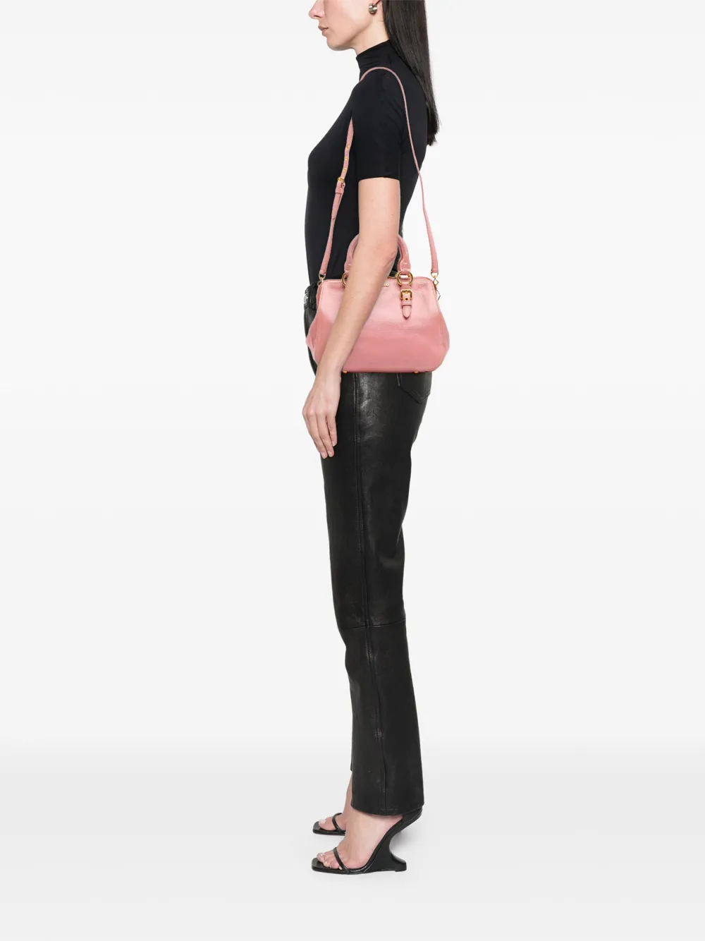 Miu Miu Pre-Owned 2010-2025 Goatskin Madras satchel | Pre-Owned | Image 2