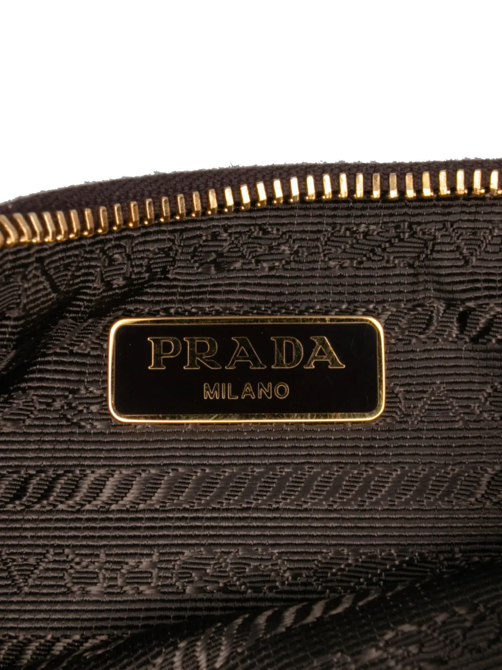 Pre-owned Prada 2021-2025 Canvas Canapa Logo Pouch In Brown