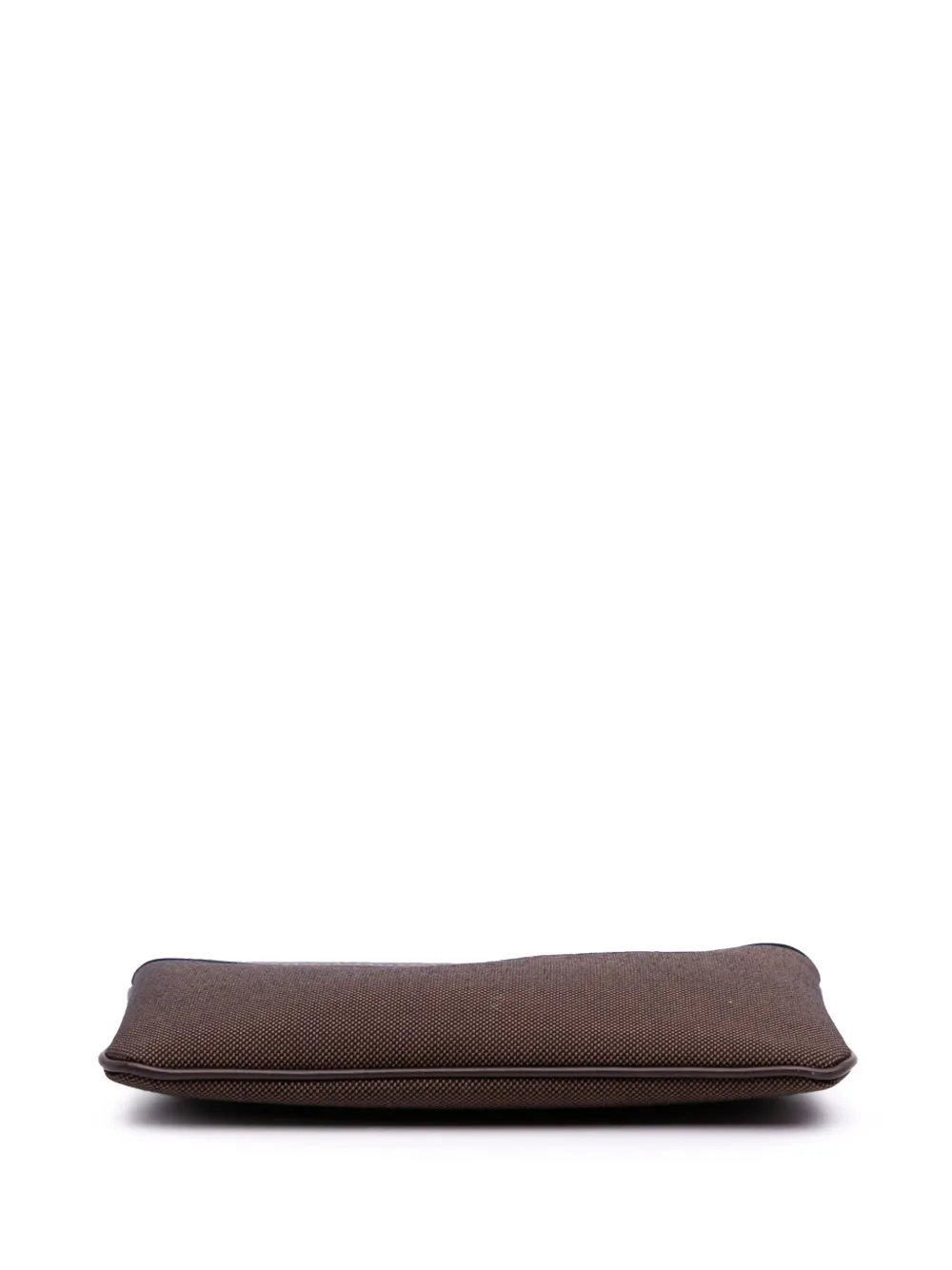 Pre-owned Prada 2021-2025 Canvas Canapa Logo Pouch In Brown