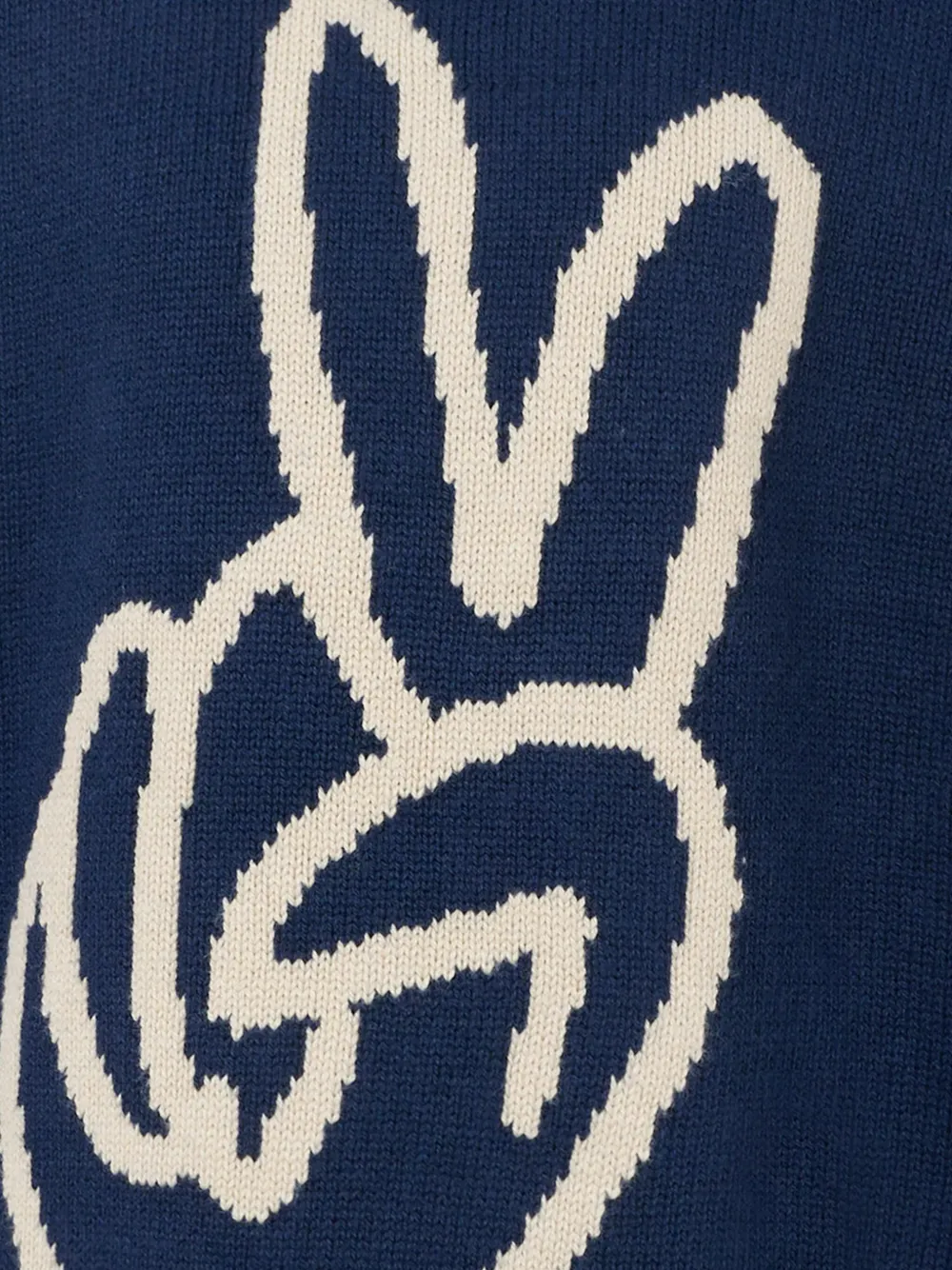 Molo Bello peace-sign cotton sweater Blauw