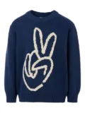 Molo Bello peace-sign cotton sweater - Blue