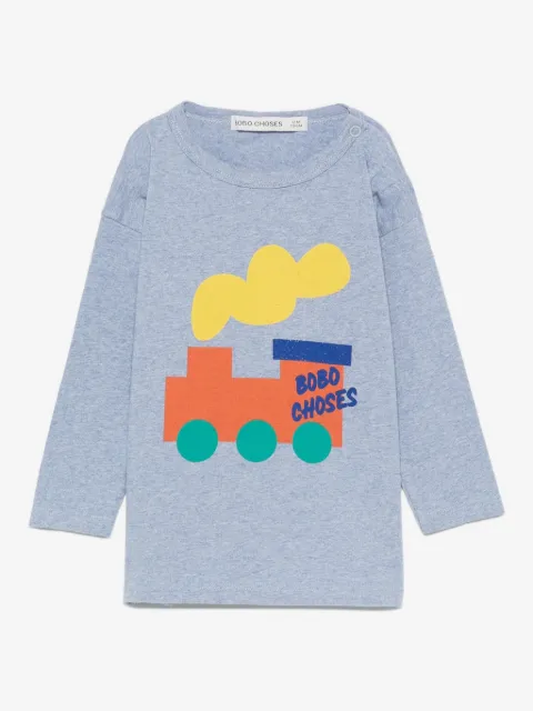 Bobo Choses train-print long-sleeve T-shirt