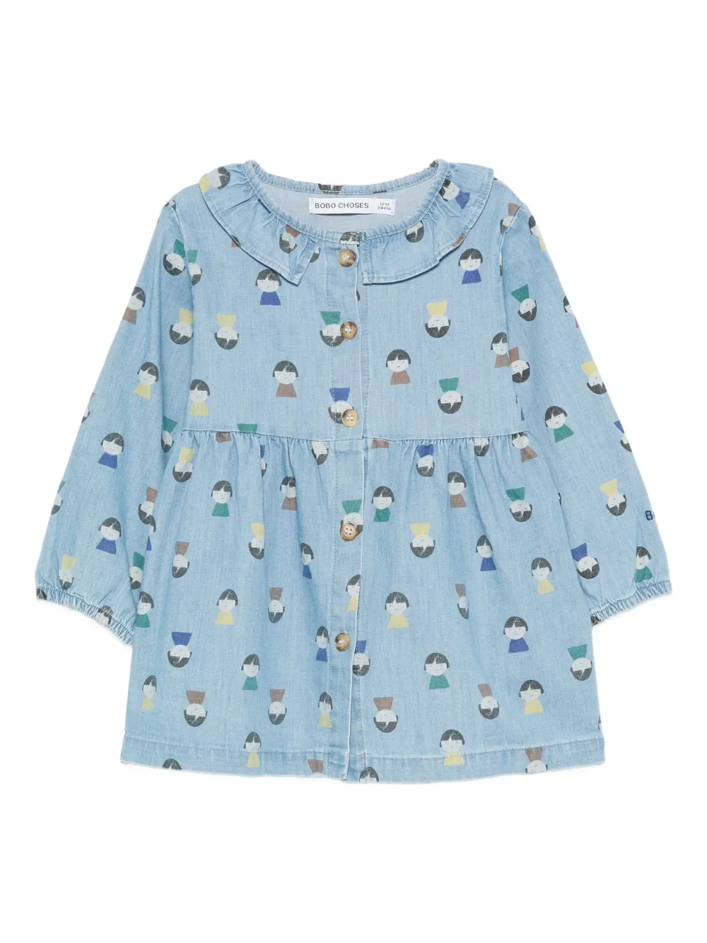 Bobo Choses Jurk met senprint Blauw