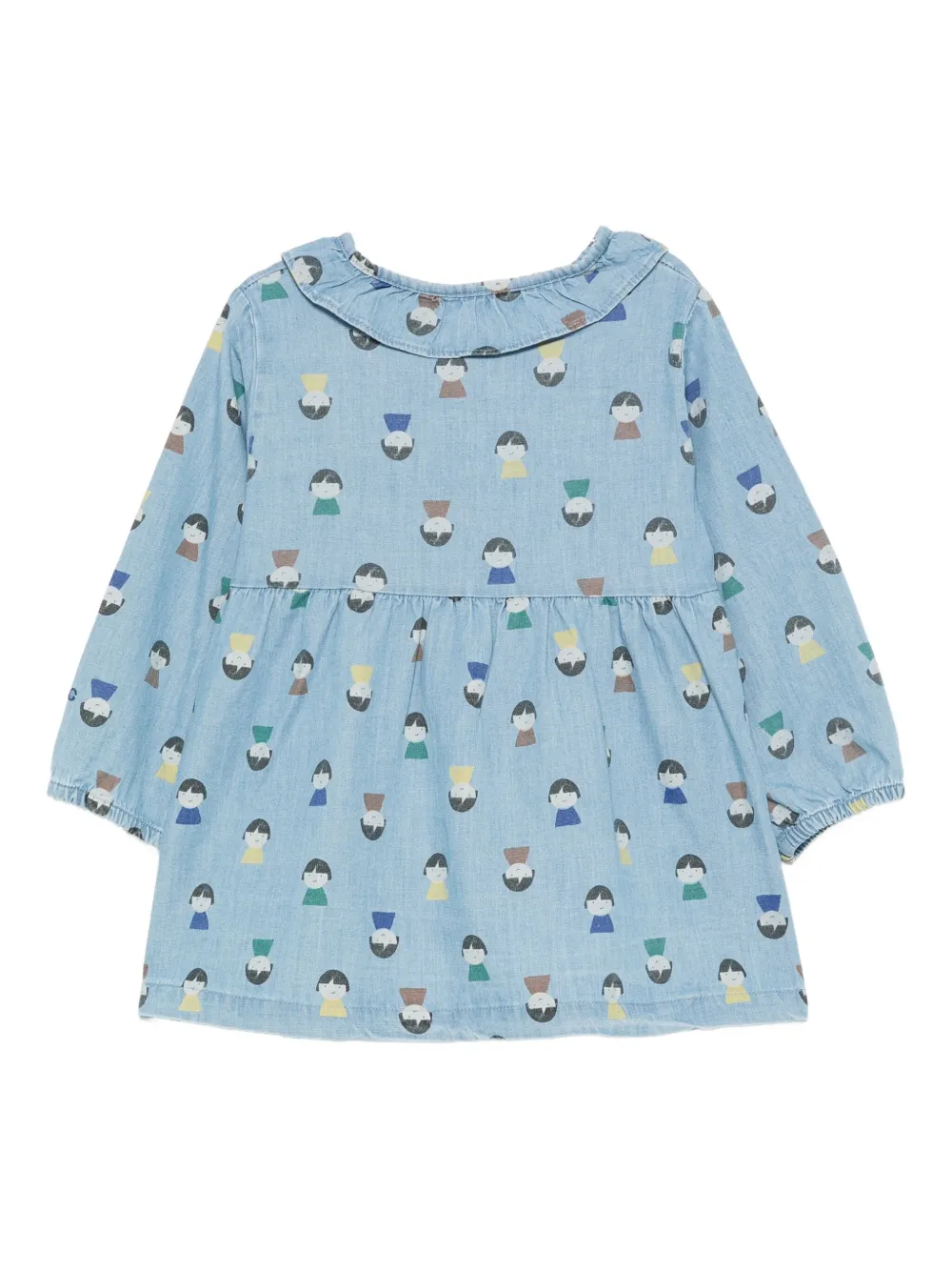 Bobo Choses people-print dress - Blauw