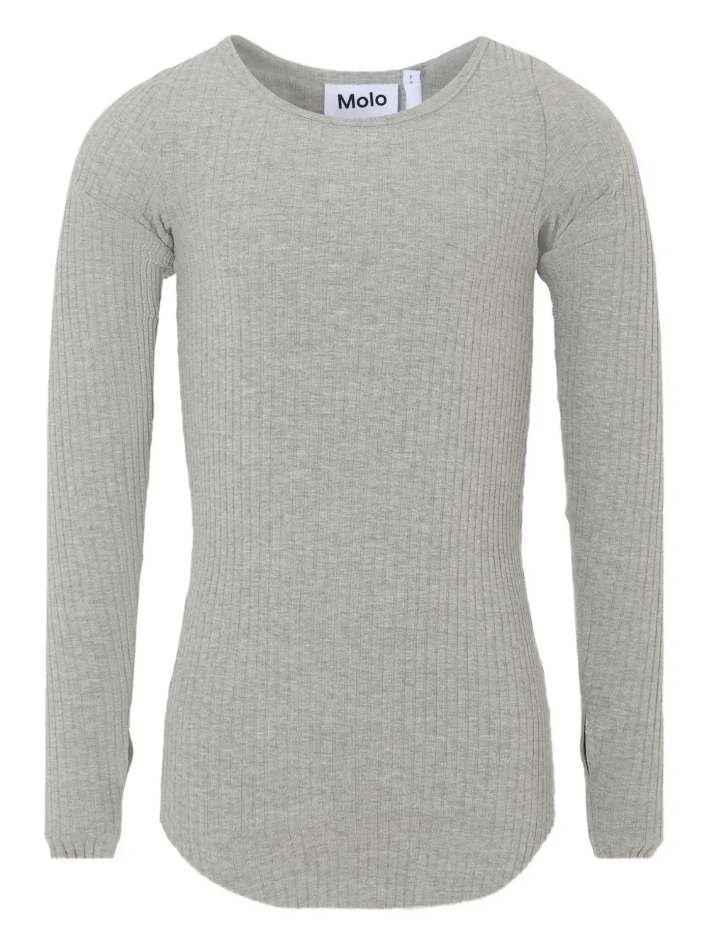 Molo Geribbelde top met lange mouwen Grijs