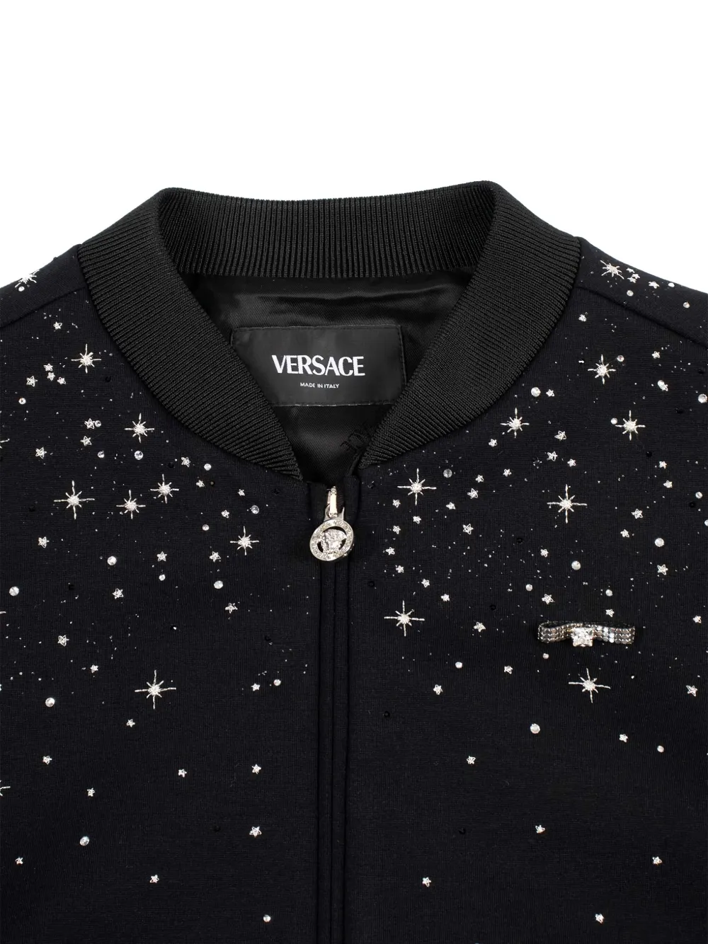Versace Kids Bomberjack verfraaid met sterren Zwart