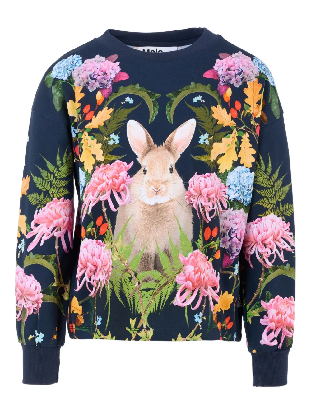 Molo rabbit floral-print sweatshirt Blauw