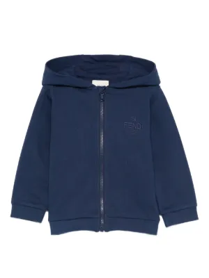 Gucci Kids ロゴ ジップ パーカー | ブルー | FARFETCH JP