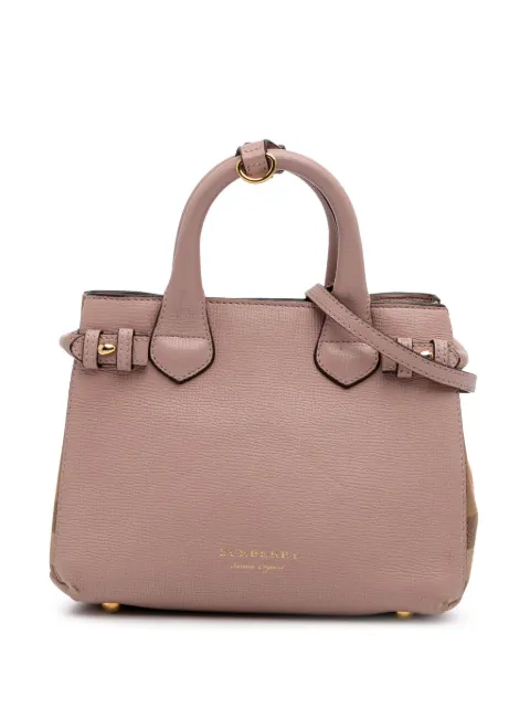 Burberry Pre-Owned 2000-2017 Small Leather and House Check Banner satchel