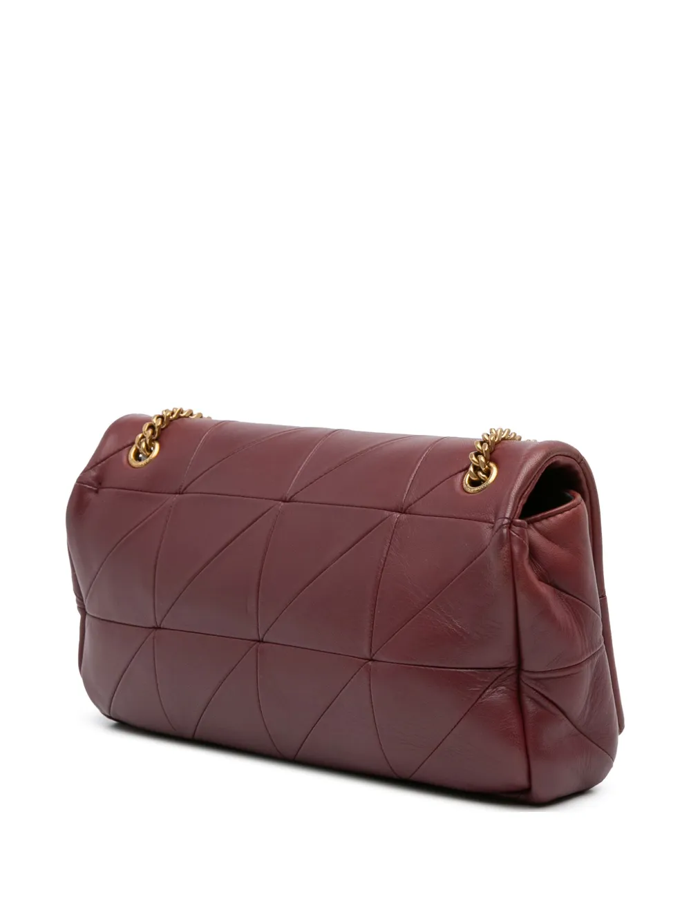 Pre-owned Saint Laurent 2018 Medium Lambskin Jamie Patchwork Shoulder Bag In Red