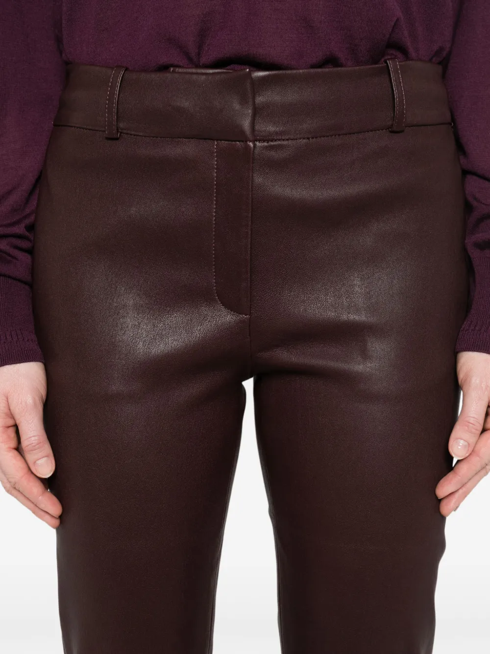 Arma Leren broek Rood