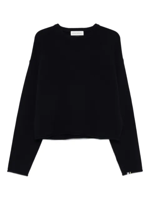 extreme cashmere round-neck cropped sweater