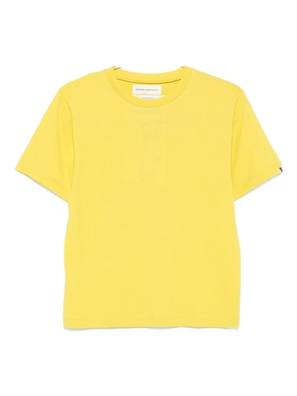 Extreme Cashmere Crew-neck Short-sleeve T-shirt In Yellow