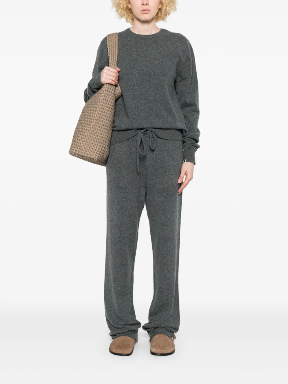 extreme cashmere Trui met ronde hals Grijs
