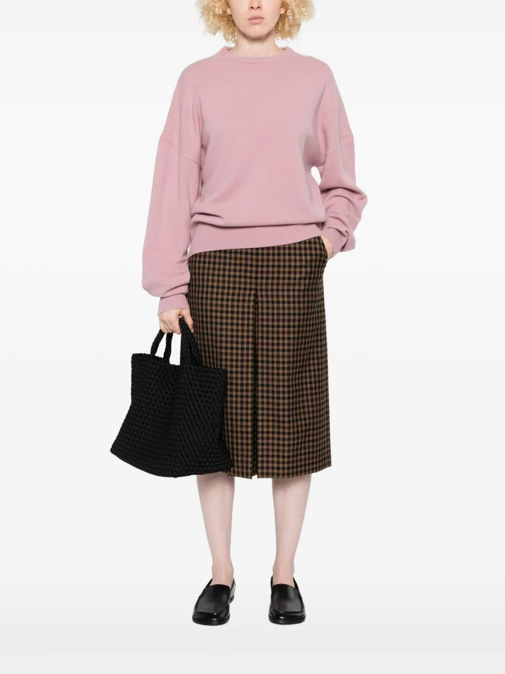 extreme cashmere Kasjmier trui met ronde hals Roze