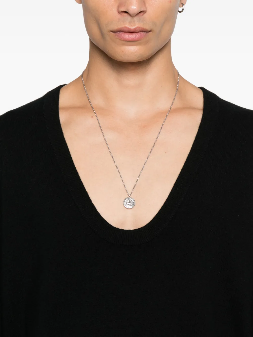 extreme cashmere Kasjmier trui met diepe ronde hals Zwart