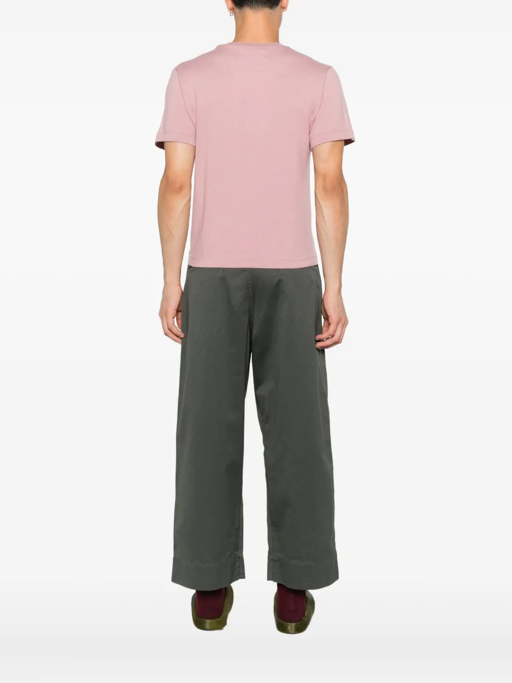 extreme cashmere short-sleeve crew-neck T-shirt Roze