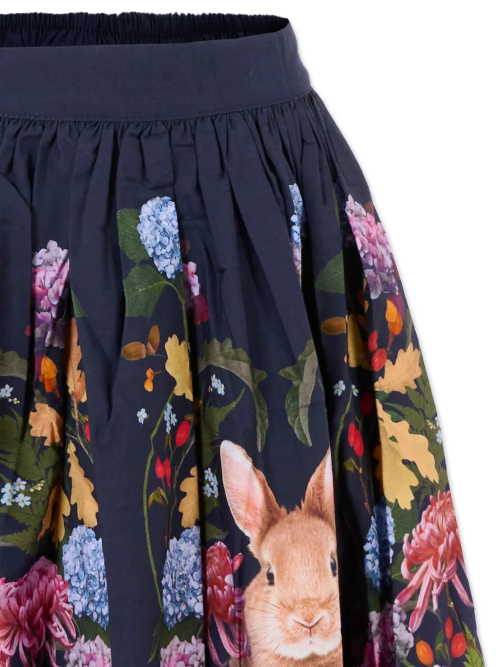 Molo rabbit-print pleated skirt Geel