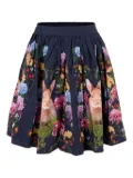 Molo rabbit-print pleated skirt - Yellow