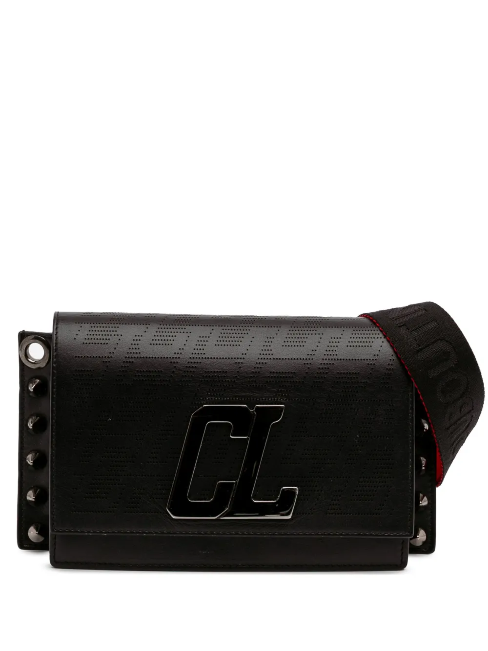 Christian Louboutin Pre-Owned 2021-2025 Leather Wallstrap Monogram Messenger Bag crossbody bag | Black | Image 1