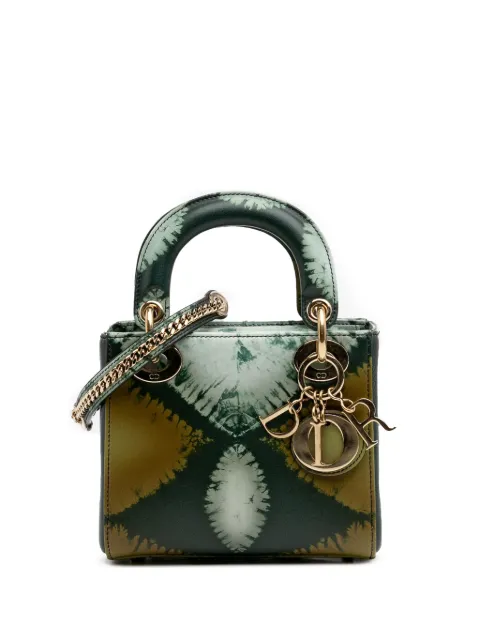 Christian Dior Pre-Owned 2020 Mini Calfskin Tie-Dye Lady Dior satchel