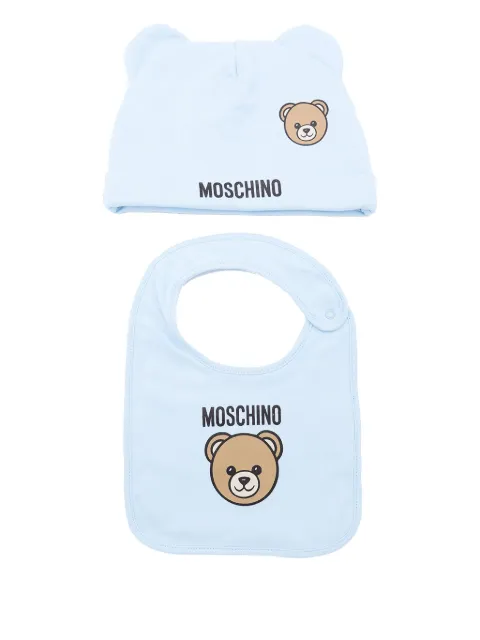Moschino Kids Teddy Bear beanie set 