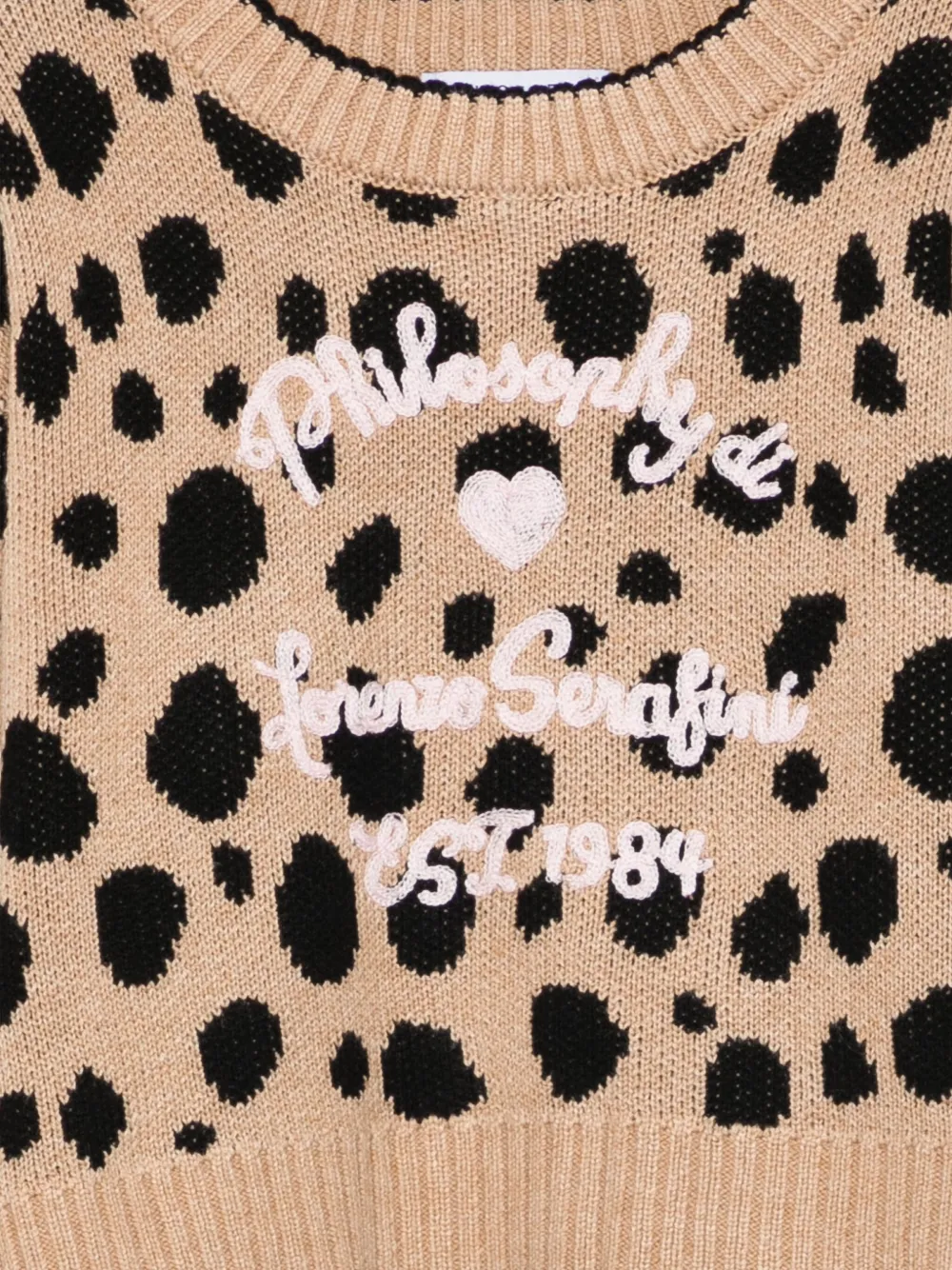 Philosophy Di Lorenzo Serafini Kids Gebreide trui met stippen Bruin