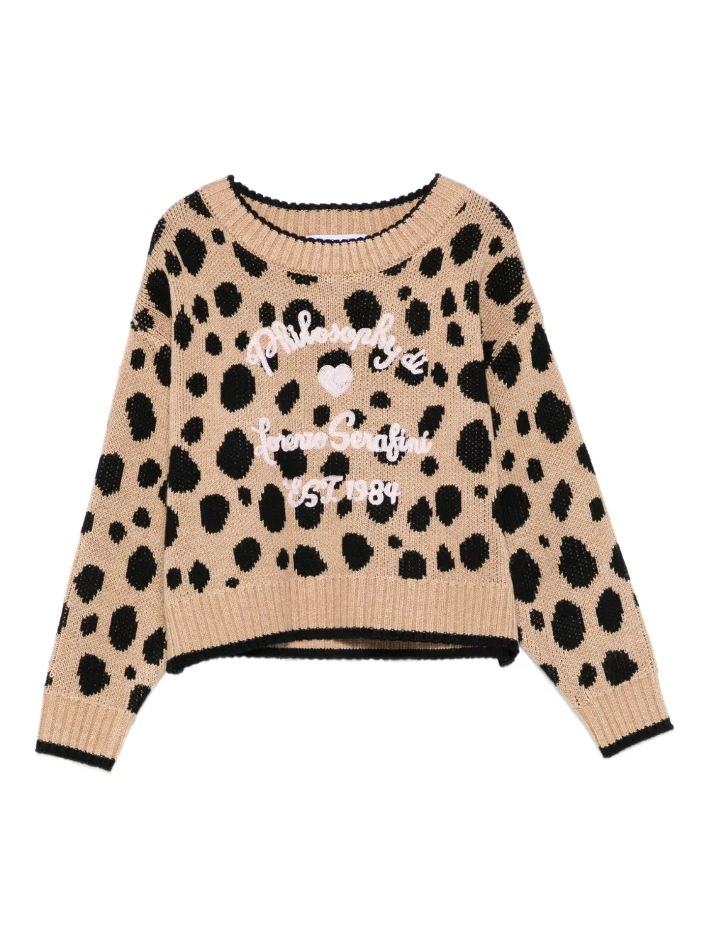 Philosophy Di Lorenzo Serafini Kids Gebreide trui met stippen Bruin