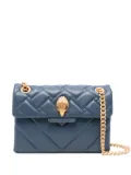 Kurt Geiger London quilted logo-plaque crossbody bag - Blue