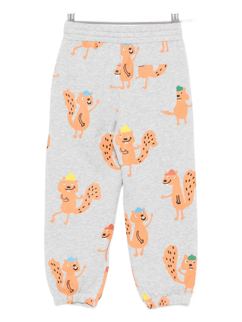 Stella Mccartney Squirrel-print Elasticated Track Pants In Gray