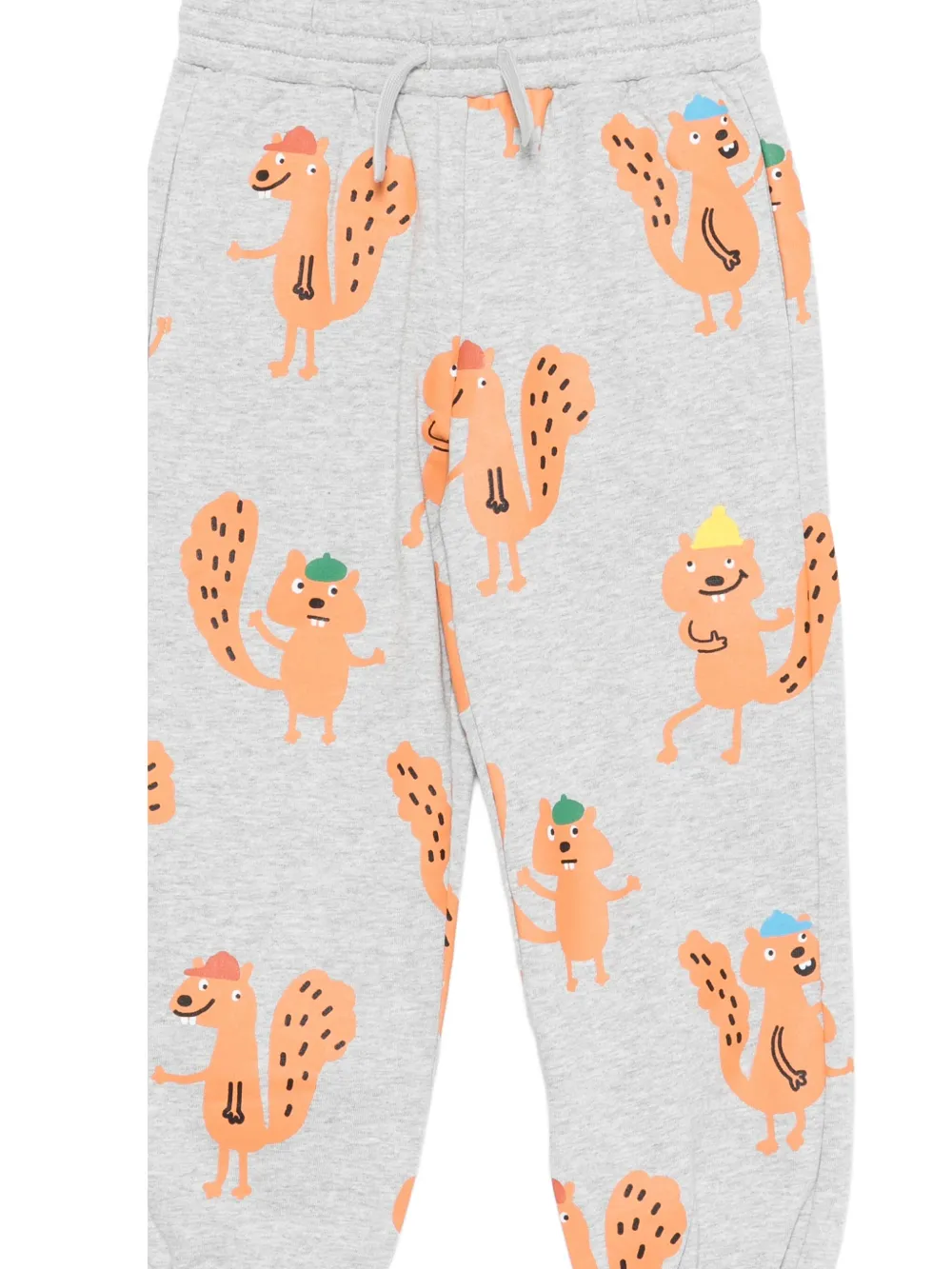 Stella McCartney Kids squirrel-print elasticated track pants Grijs