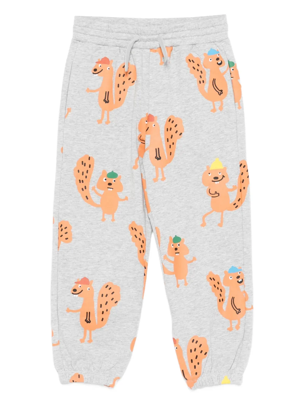 Stella McCartney Kids squirrel-print elasticated track pants Grijs