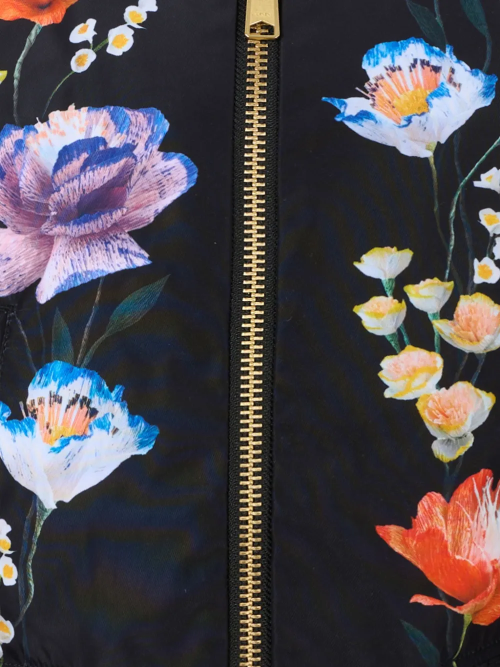 Molo Hedia floral-print bomber jacket Zwart