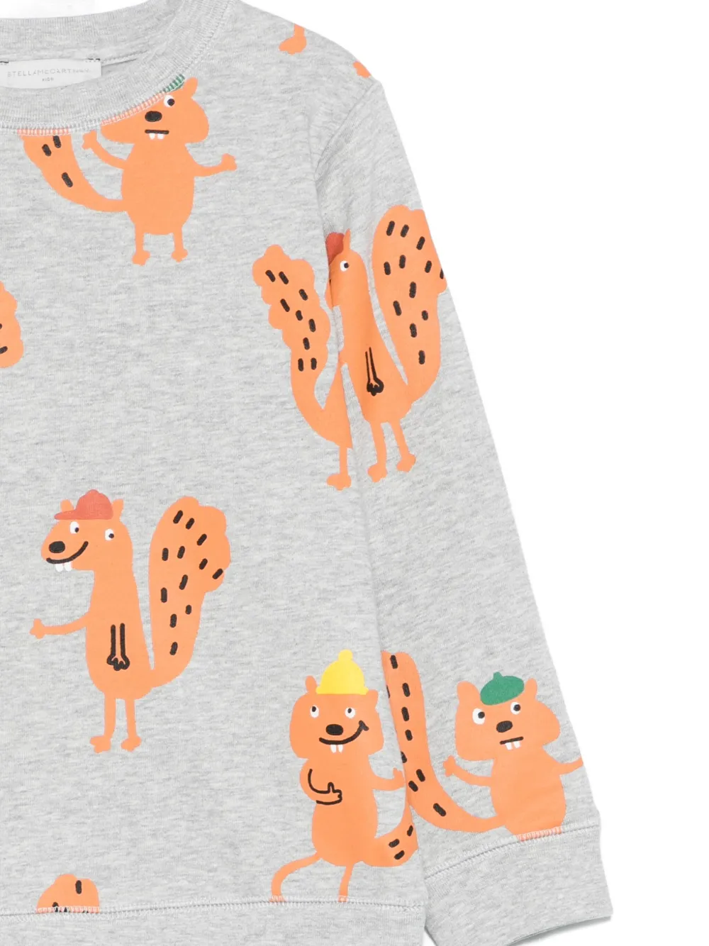 Stella McCartney Kids squirrel-print sweatshirt Grijs