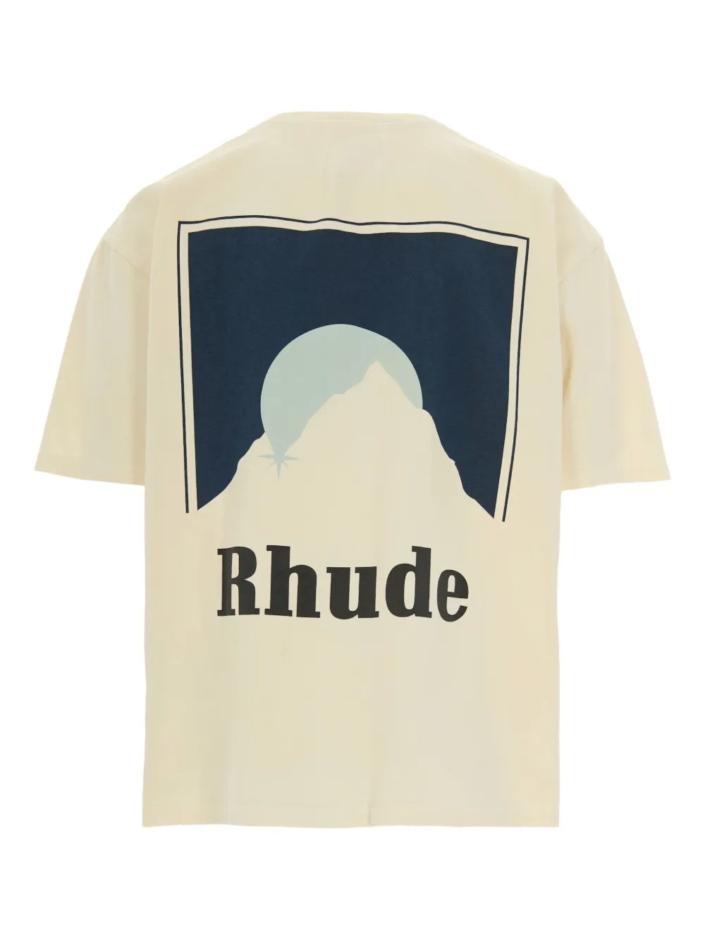 RHUDE T-shirt met grafische bergprint - Wit