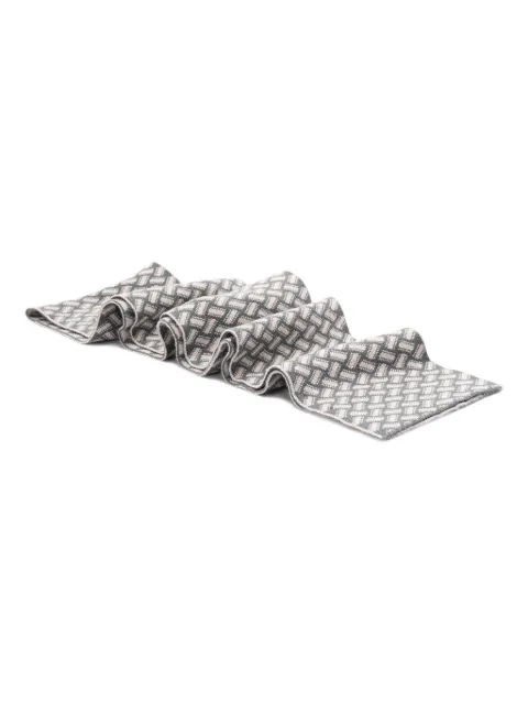 Drumohr geometric-pattern cashmere scarf