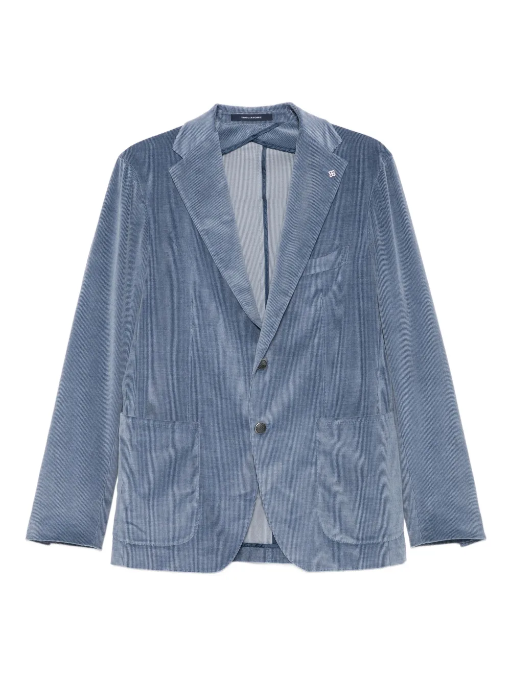 Tagliatore corduroy patch-pocket blazer Blauw