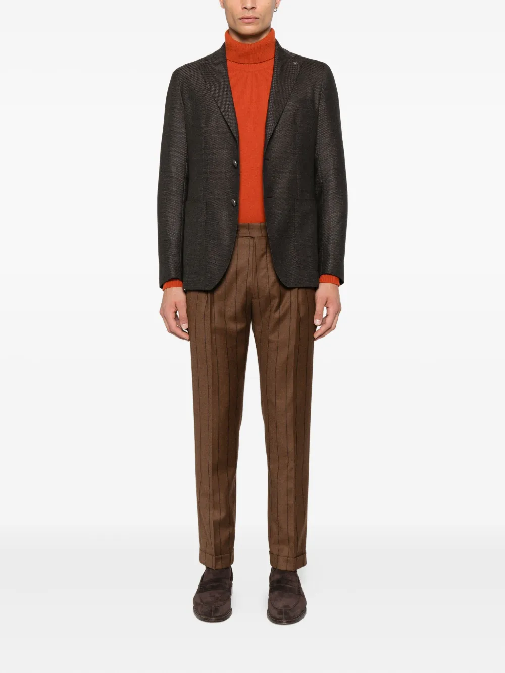 Tagliatore Blazer met enkele rij knopen Bruin