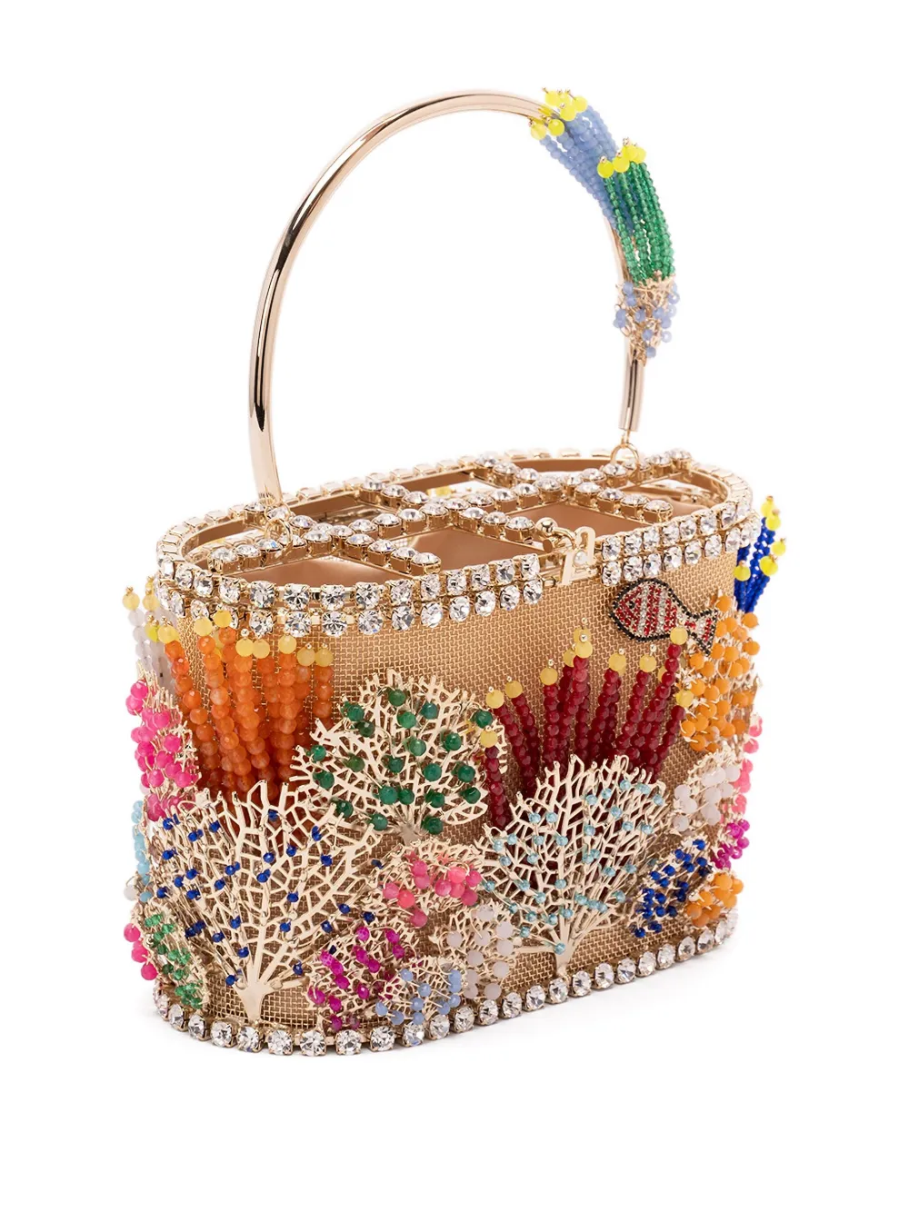 Rosantica Holli beaded coral-reef mini tote bag | Mini Bags | Image 2