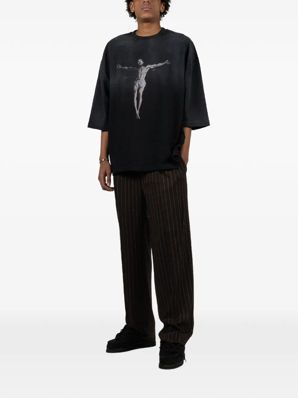 Dr&ocirc;le De Monsieur pinstripe trousers - Bruin