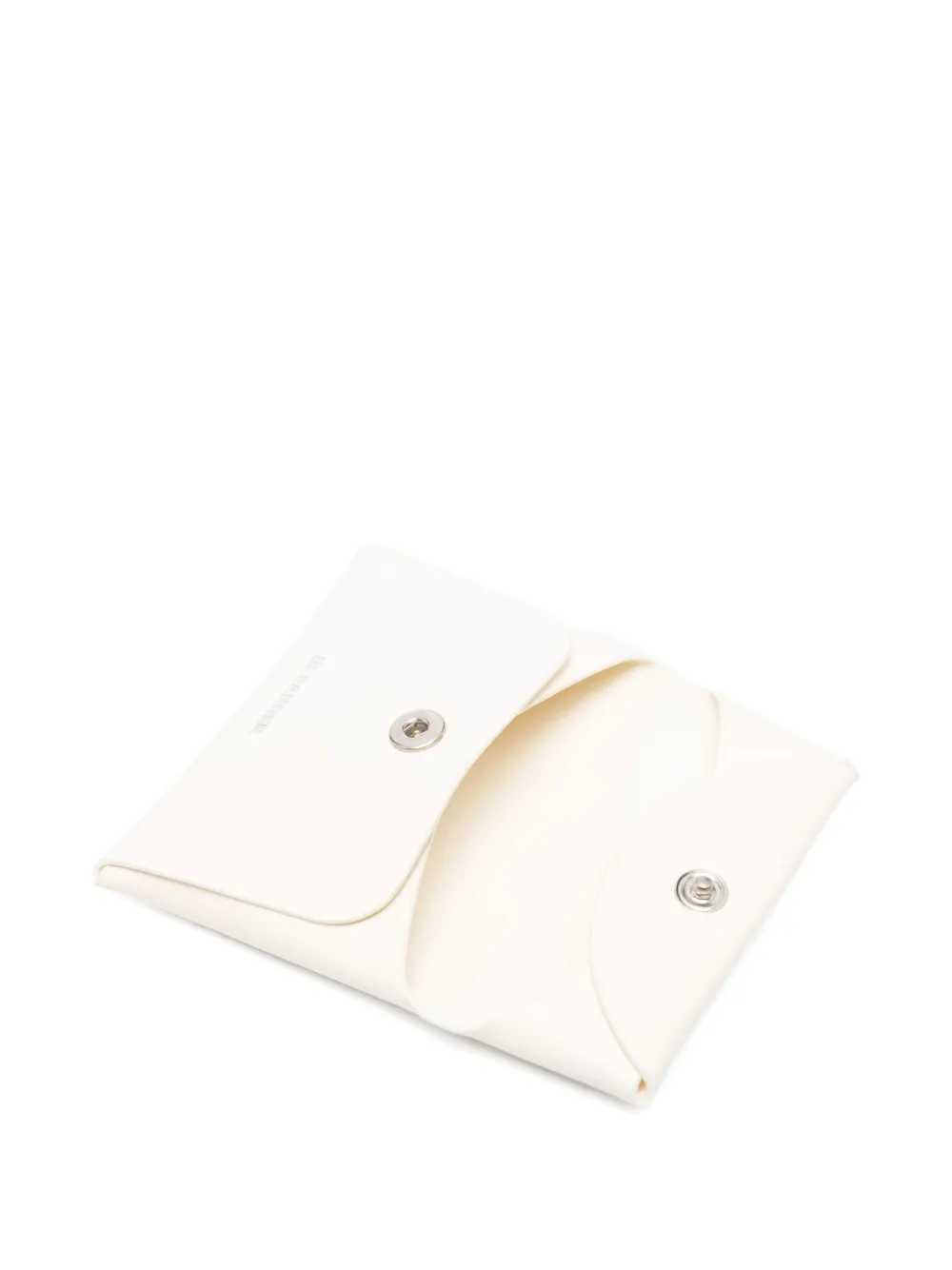 Jil Sander Folded Leather Wallet In White
