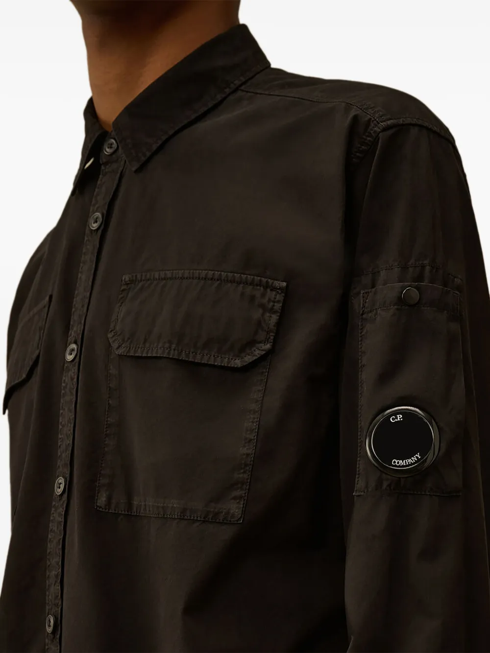 C.P. Company Poloshirt met logoprint Zwart