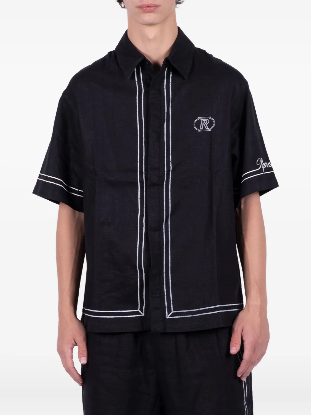 Represent border logo shirt | Black | Image 1