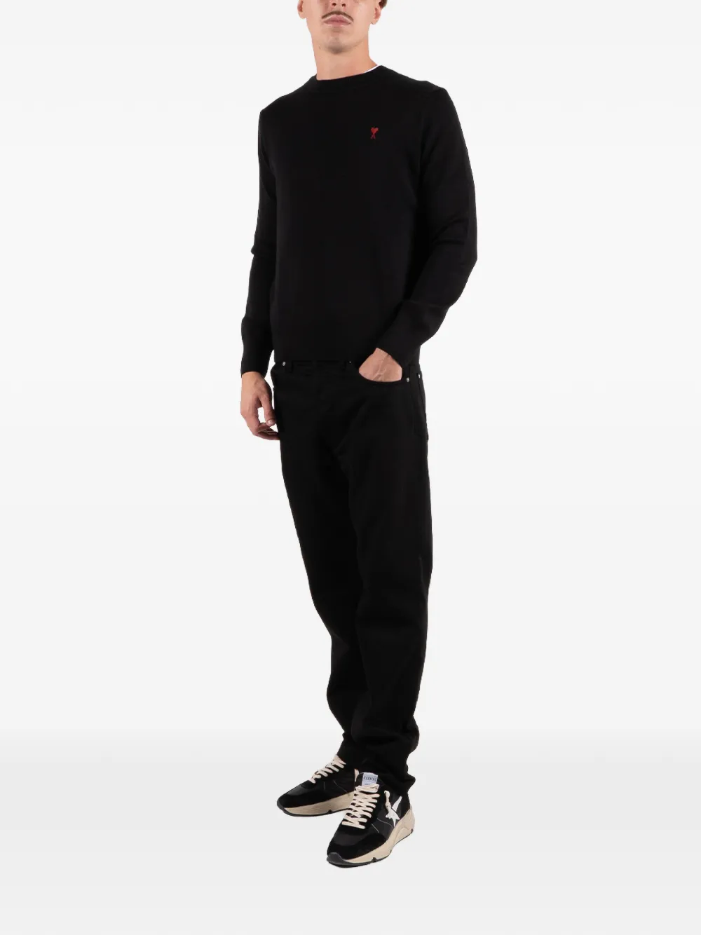 AMI Paris Ami de Coeur sweater - Zwart