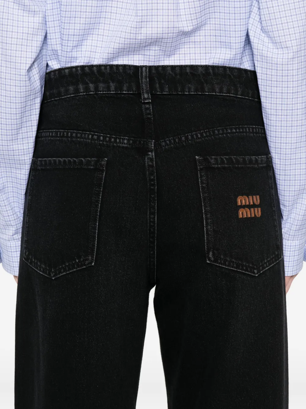 Miu Jeans met vijf zakken Zwart