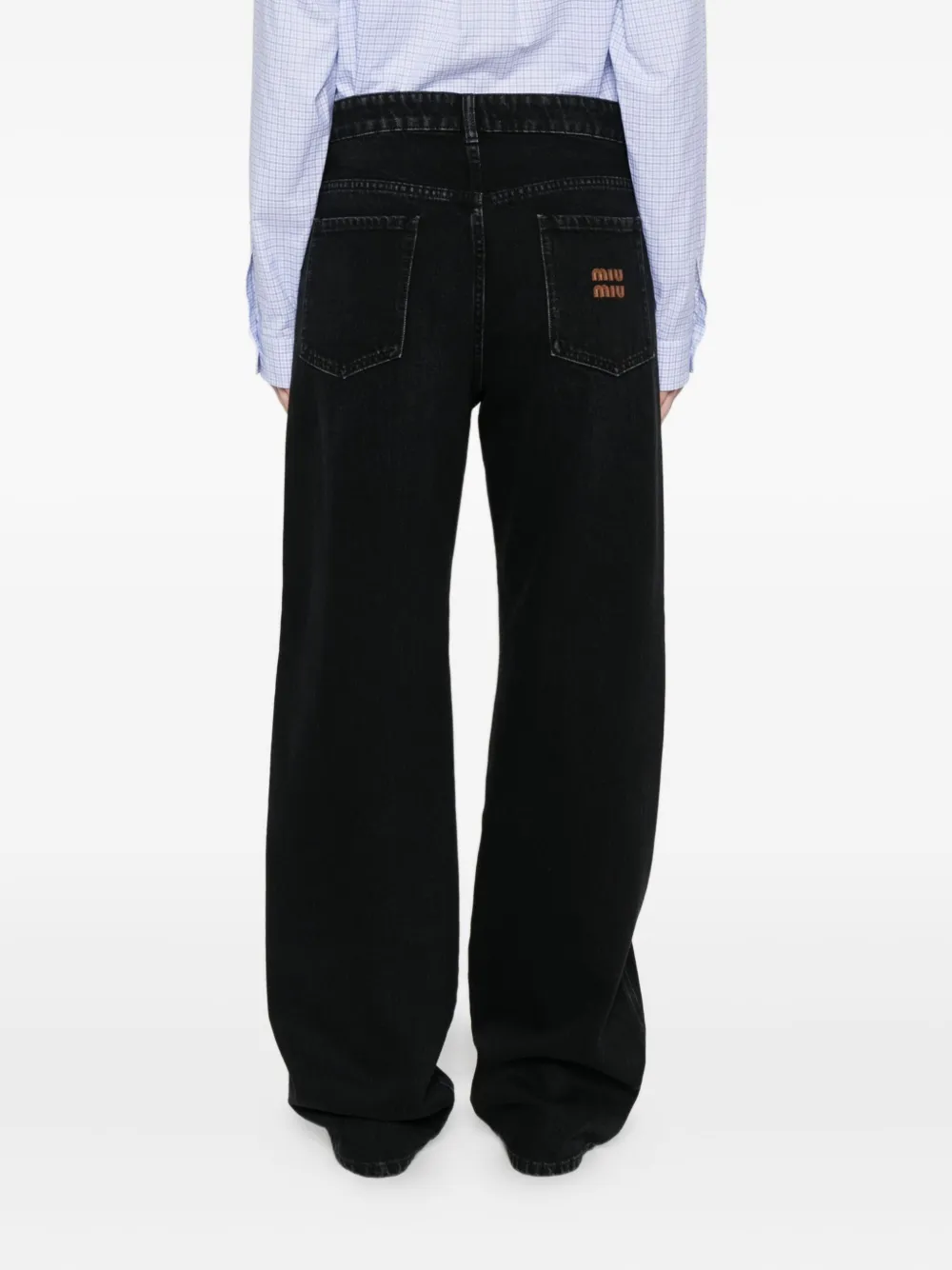 Miu Jeans met vijf zakken Zwart