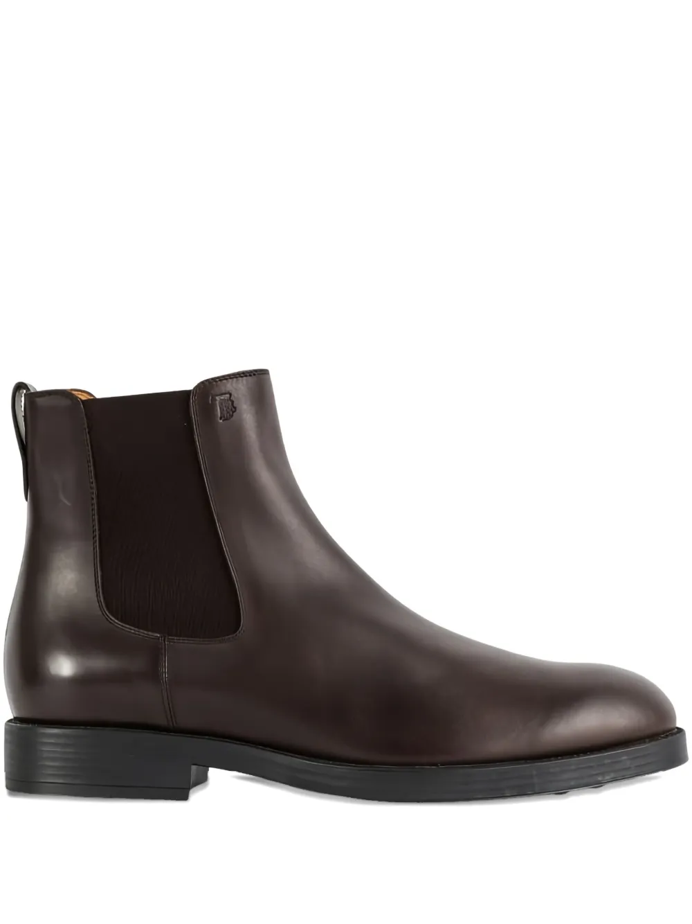 Tod's El Formale Brown Leather Ankle Boots In Brown
