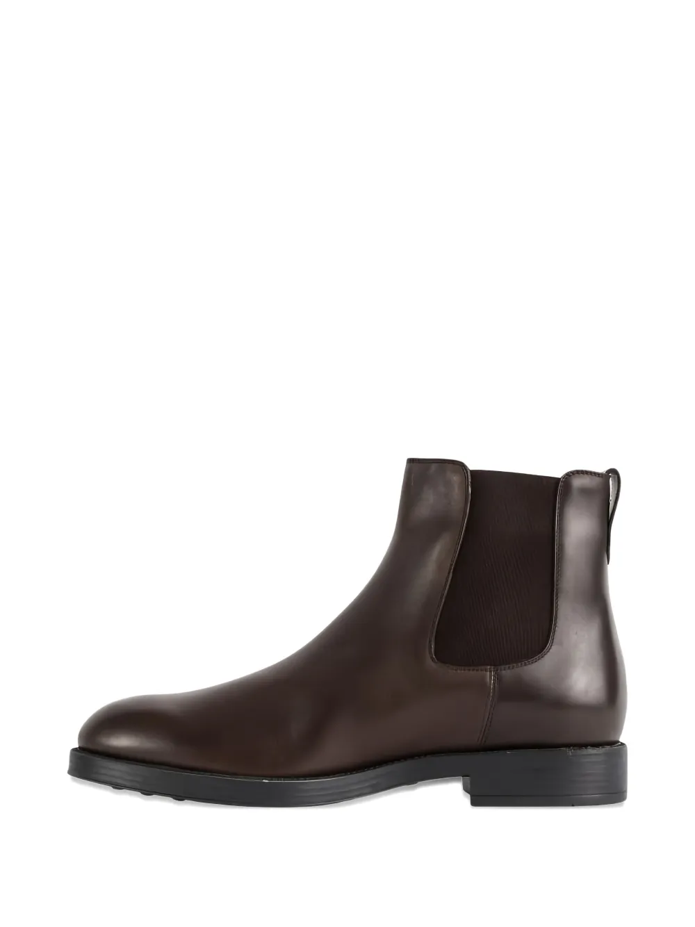 Tod's El Formale Brown Leather Ankle Boots In Brown